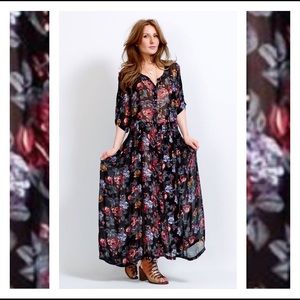 SOLD ON ETSY Vintage 90s Sheer Floral Flowy  Dress